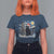 Christmas Black Cat T Shirt For Women Meowy Catmas Starry Night Santa Cat - Wonder Print Shop