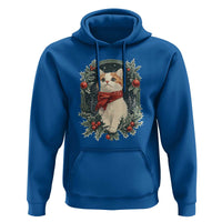 Christmas Cat Hoodie Vintage Kitten Victorian Royal Holly