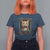 Christmas Cat T Shirt For Women Vintage Kitten Royal Victorian Holly Wreath - Wonder Print Shop
