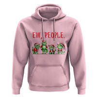 Funny Christmas Cat Hoodie Ew People Green Cat Santa