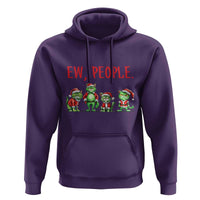 Funny Christmas Cat Hoodie Ew People Green Cat Santa
