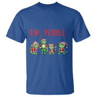 Funny Christmas Cat T Shirt Ew People Green Cat Santa - Wonder Print Shop
