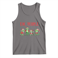 Funny Christmas Cat Tank Top Ew People Green Cat Santa