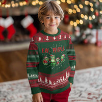 Funny Xmas Cat Ugly Christmas Sweater Ew People Green Cat Santa - Wonder Print Shop