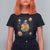 Funny Christmas Cat T Shirt For Women Santa Cat Hamburger Lover Galaxy Outer Space - Wonder Print Shop