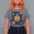 Funny Christmas Cat T Shirt For Women Santa Cat Hamburger Lover Galaxy Outer Space - Wonder Print Shop