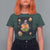 Funny Christmas Cat T Shirt For Women Santa Cat Hamburger Lover Galaxy Outer Space - Wonder Print Shop