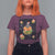 Funny Christmas Cat T Shirt For Women Santa Cat Hamburger Lover Galaxy Outer Space - Wonder Print Shop