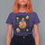 Funny Christmas Cat T Shirt For Women Santa Cat Hamburger Lover Galaxy Outer Space - Wonder Print Shop