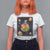 Funny Christmas Cat T Shirt For Women Santa Cat Hamburger Lover Galaxy Outer Space - Wonder Print Shop