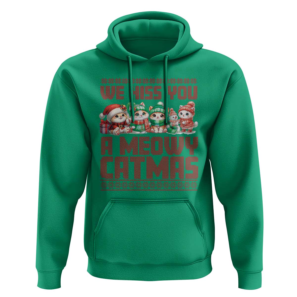 Christmas Cat Hoodie We Hiss You A Meowy Catmas