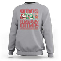 Christmas Cat Sweatshirt We Hiss You A Meowy Catmas - Wonder Print Shop
