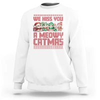 Christmas Cat Sweatshirt We Hiss You A Meowy Catmas - Wonder Print Shop