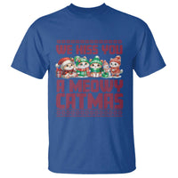 Christmas Cat T Shirt We Hiss You A Meowy Catmas - Wonder Print Shop