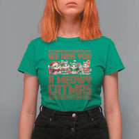 Christmas Cat T Shirt For Women We Hiss You A Meowy Catmas - Wonder Print Shop