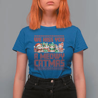 Christmas Cat T Shirt For Women We Hiss You A Meowy Catmas - Wonder Print Shop