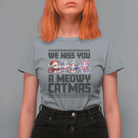 Christmas Cute Cat T Shirt For Women We Hiss You A Meowy Catmas - Wonder Print Shop