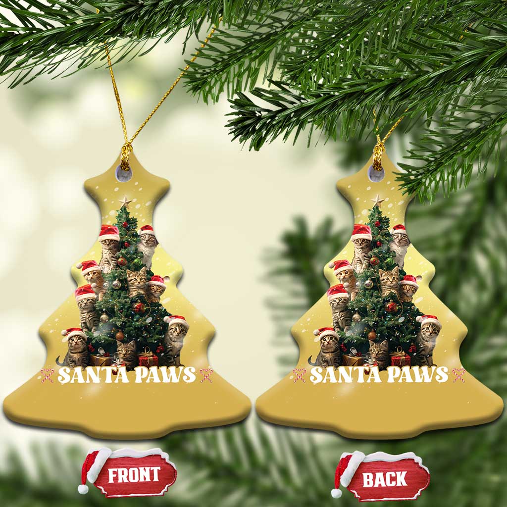 Xmas Cat Christmas Ornament Santa Paw And Claw Cats Xmas Tree - Wonder Print Shop