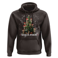 Christmas Cat Hoodie Santa Paw And Claw Cats Xmas Tree