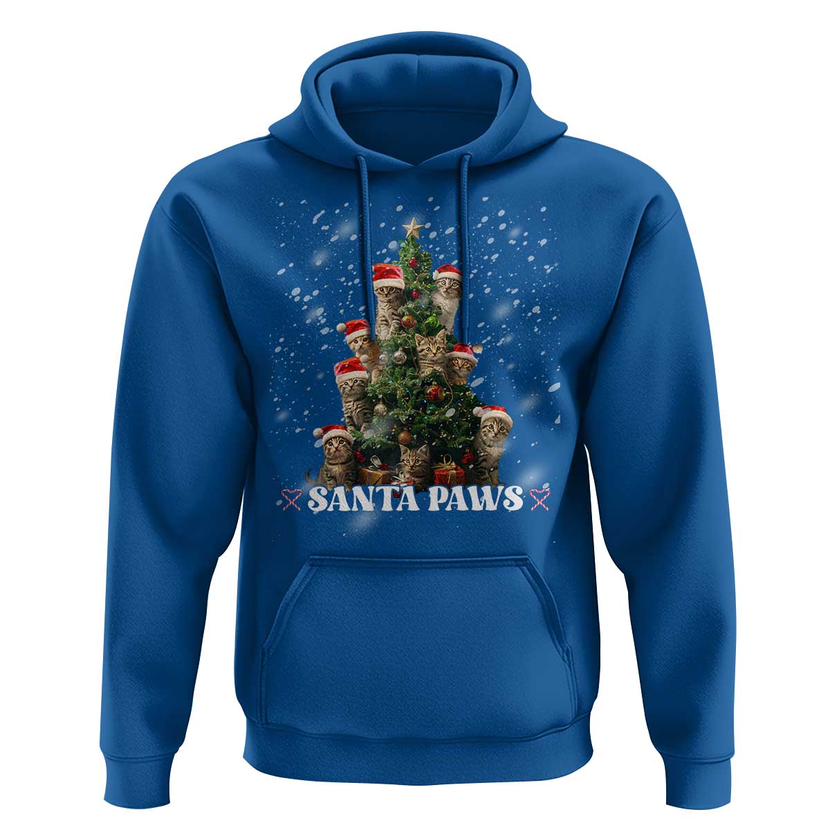 Christmas Cat Hoodie Santa Paw And Claw Cats Xmas Tree