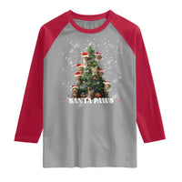 Christmas Cat Raglan Shirt Santa Paw And Claw Cats Xmas Tree