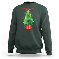 Funny Christmas Cat Sweatshirt You Are A Meow One Mr. Cat Green Cat - Wonder Print Shop