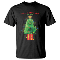 Funny Christmas Cat T Shirt You Are A Meow One Mr. Cat Green Cat - Wonder Print Shop