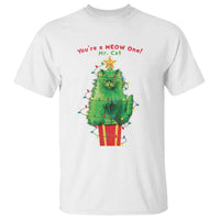 Funny Christmas Cat T Shirt You Are A Meow One Mr. Cat Green Cat - Wonder Print Shop