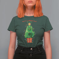 Funny Christmas Cat T Shirt For Women You Are A Meow One Mr. Cat Green Cat - Wonder Print Shop