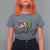 Funny Christmas Moo Deng T Shirt For Women What Baby Hippo Pushing Christmas Tree - Wonder Print Shop