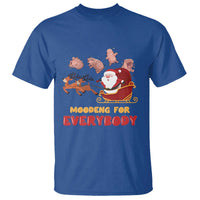 Funny Christmas Moo Deng For Everyone T Shirt Cute Baby Hippo Santa Reindeer - Wonder Print Shop