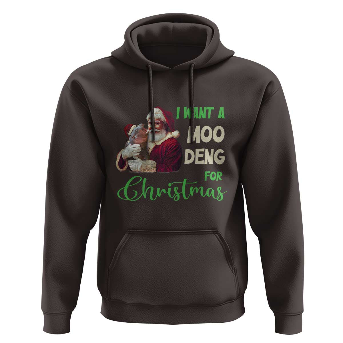 Funny I Want A Moo Deng For Christmas Hoodie