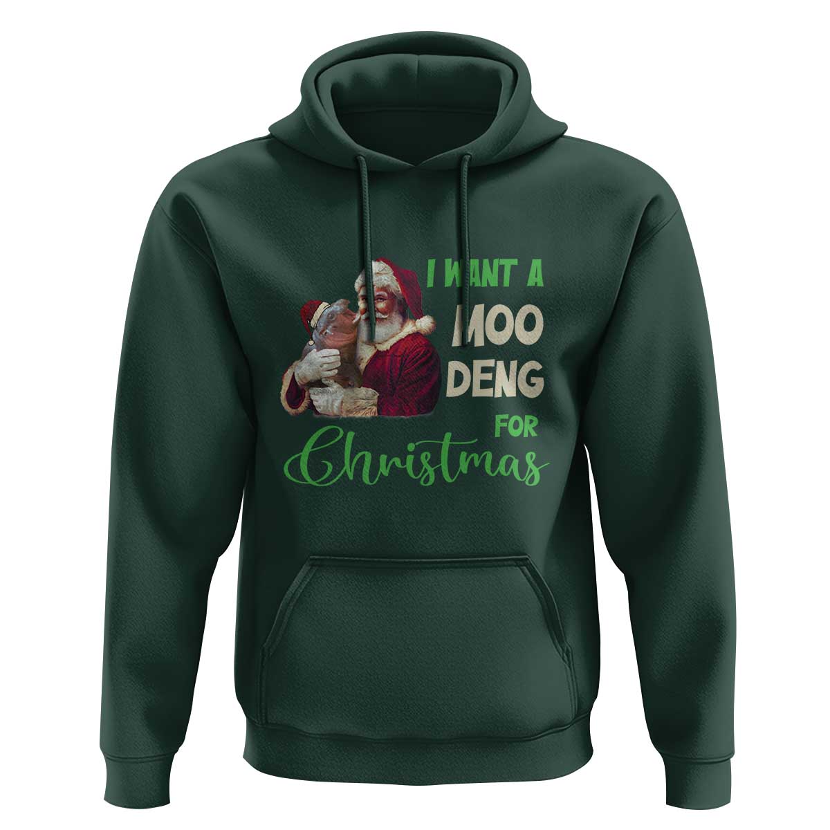 Funny I Want A Moo Deng For Christmas Hoodie