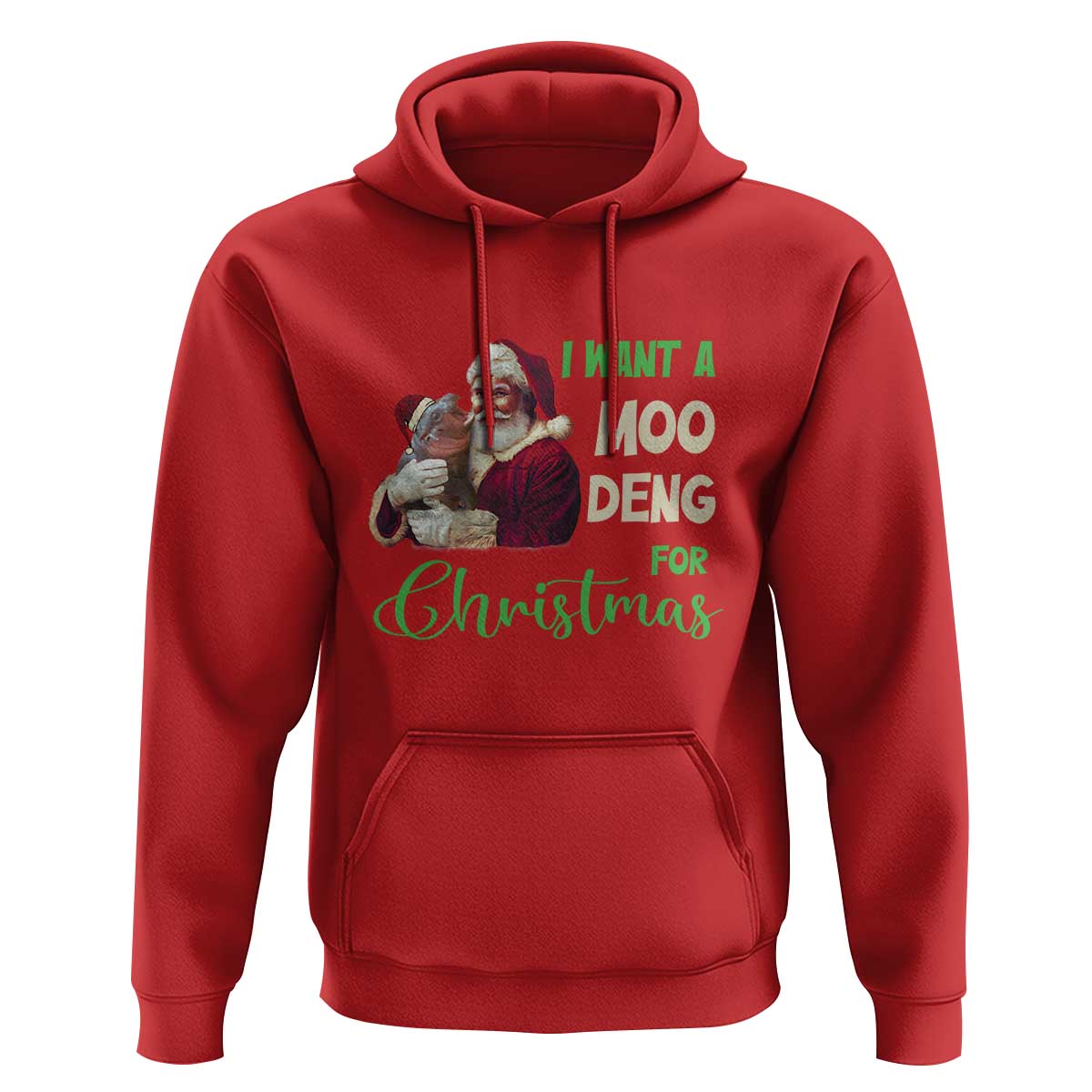 Funny I Want A Moo Deng For Christmas Hoodie