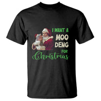 Funny I Want A Moo Deng For Christmas T Shirt - Wonder Print Shop