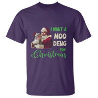 Funny I Want A Moo Deng For Christmas T Shirt - Wonder Print Shop