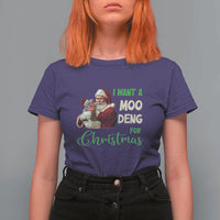 Funny I Want A Moo Deng For Christmas T Shirt For Women - Wonder Print Shop