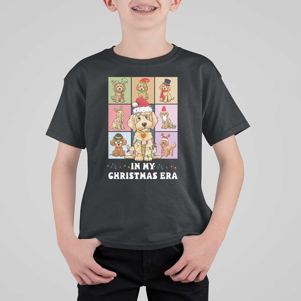 Funny Xmas Dog T Shirt For Kid Santa Golden Doodle In My Christmas Era - Wonder Print Shop