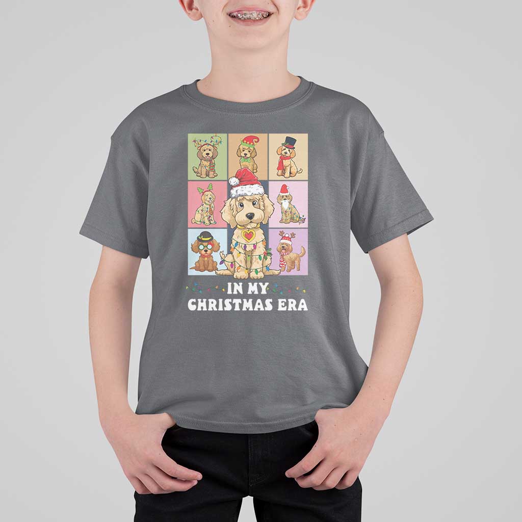 Funny Xmas Dog T Shirt For Kid Santa Golden Doodle In My Christmas Era - Wonder Print Shop