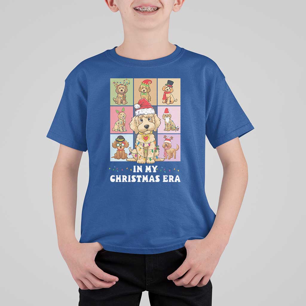 Funny Xmas Dog T Shirt For Kid Santa Golden Doodle In My Christmas Era - Wonder Print Shop
