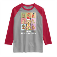 Funny Xmas Dog Raglan Shirt Santa Golden Doodle In My Christmas Era