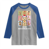 Funny Xmas Dog Raglan Shirt Santa Golden Doodle In My Christmas Era