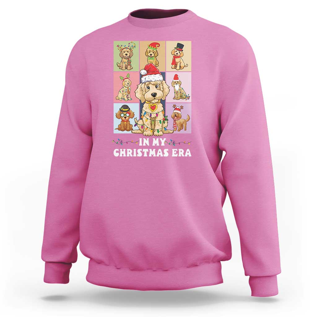 Funny Xmas Dog Sweatshirt Santa Golden Doodle In My Christmas Era - Wonder Print Shop