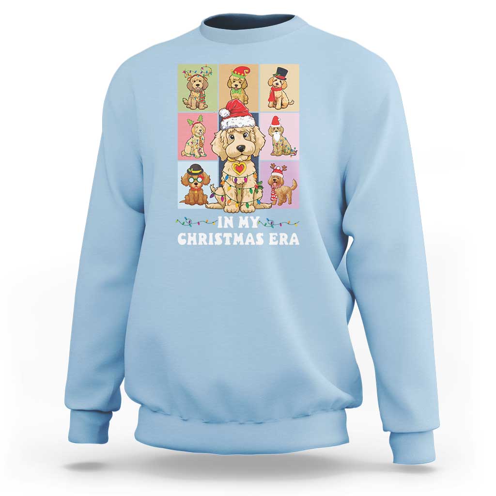 Funny Xmas Dog Sweatshirt Santa Golden Doodle In My Christmas Era - Wonder Print Shop