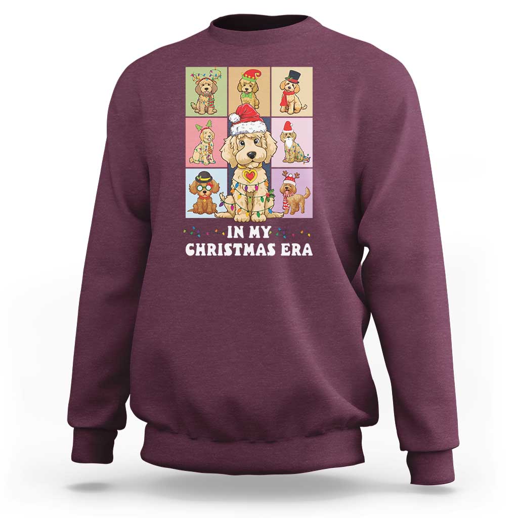 Funny Xmas Dog Sweatshirt Santa Golden Doodle In My Christmas Era - Wonder Print Shop