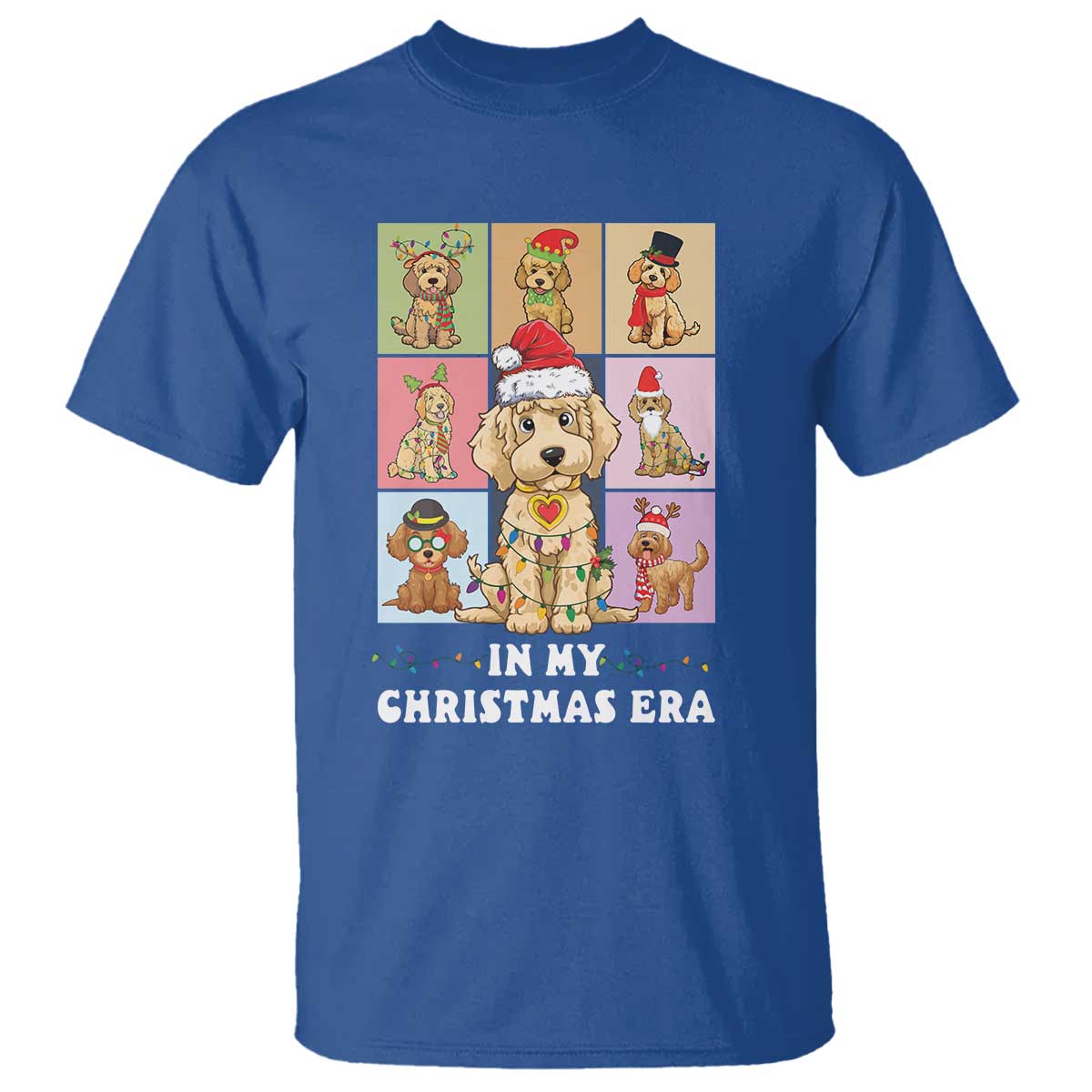 Funny Xmas Dog T Shirt Santa Golden Doodle In My Christmas Era - Wonder Print Shop