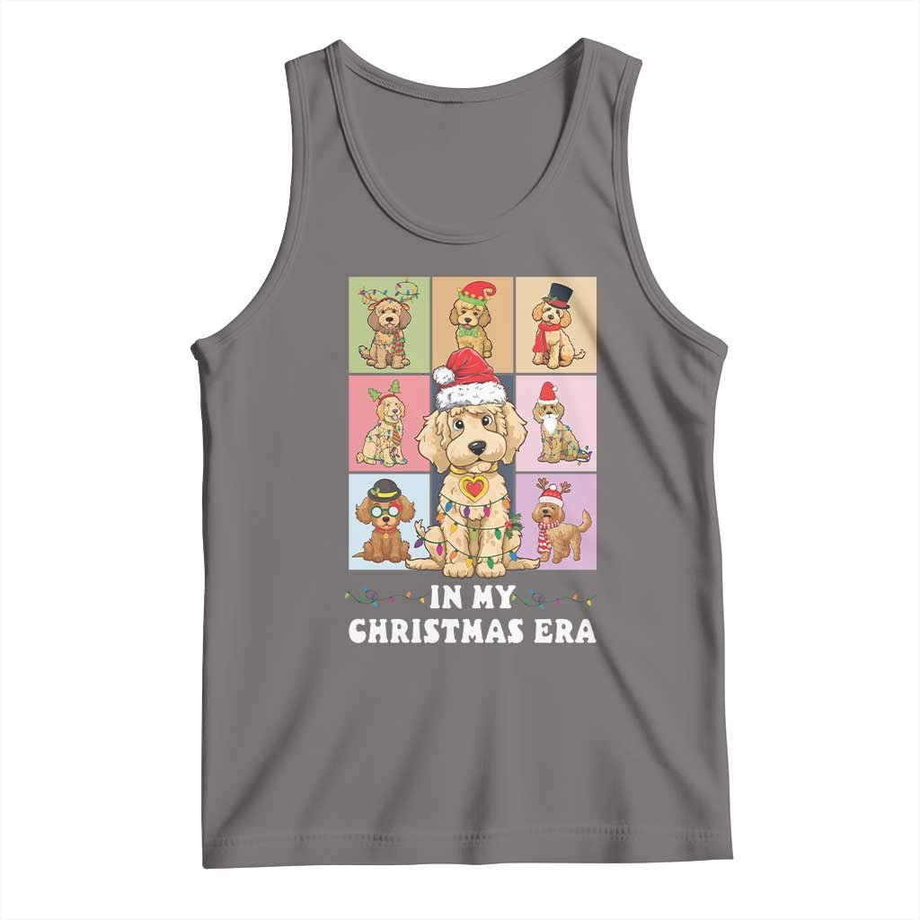 Funny Xmas Dog Tank Top Santa Golden Doodle In My Christmas Era
