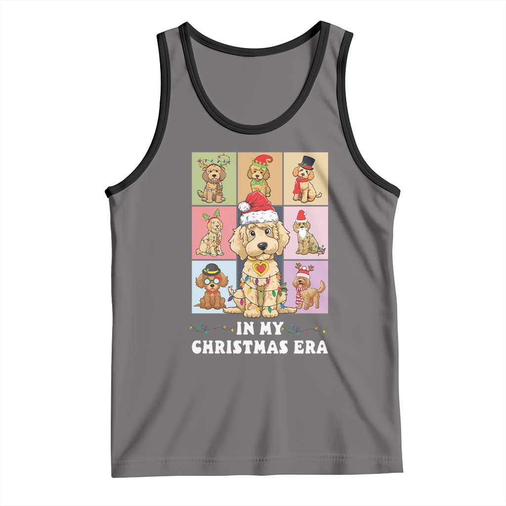 Funny Xmas Dog Tank Top Santa Golden Doodle In My Christmas Era