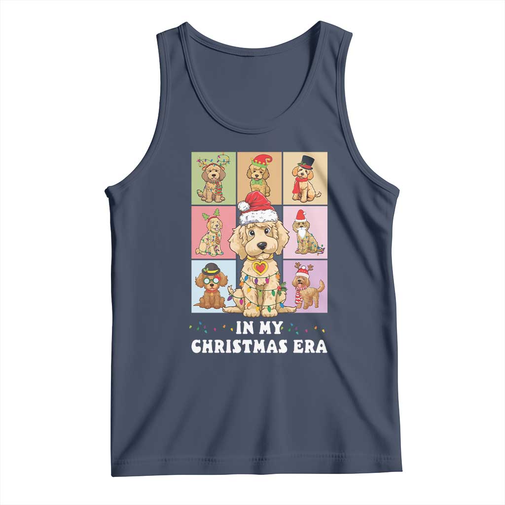 Funny Xmas Dog Tank Top Santa Golden Doodle In My Christmas Era