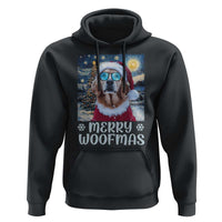 Funny Xmas Golden Retriever Hoodie Merry Woofmas Christmas Starry Night Dog Lover